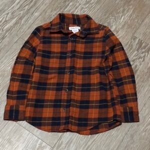 Gymboree Orange Plaid Button-Up Shirt